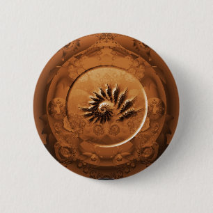 Macaron Rond 5 Cm Miroir fossile de fractale