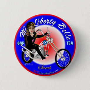 Macaron Rond 5 Cm Miss Liberty Belle