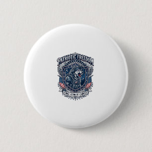 Macaron Rond 5 Cm Mission de nuit patriotique Patriot Wolf Militaire