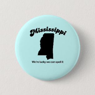 Macaron Rond 5 Cm Mississippi Motto - Spell it