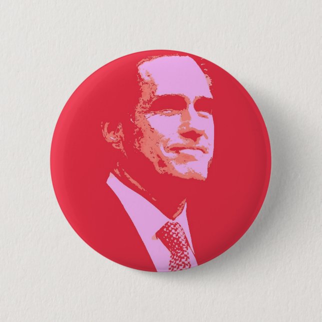 Macaron Rond 5 Cm Mitt Romney (Devant)