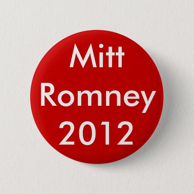 Macaron Rond 5 Cm Mitt Romney 2012 (Devant)