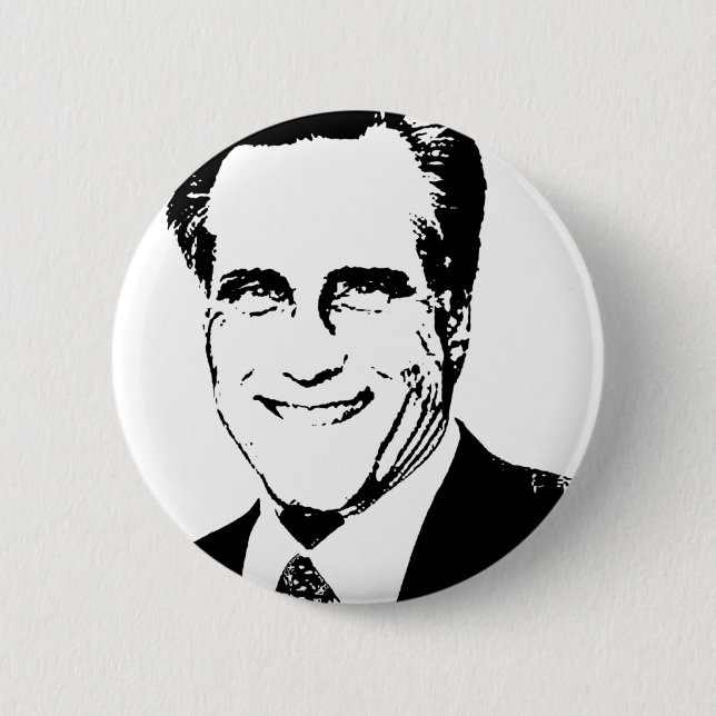 Macaron Rond 5 Cm Mitt Romney 2012 (Devant)