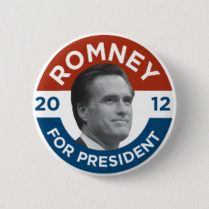 Macaron Rond 5 Cm Mitt Romney pour le président 2012