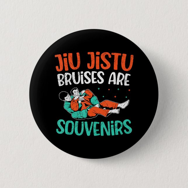 Macaron Rond 5 Cm Mixed martial art brésilien Jiu Jitsu Trainer Arts (Devant)