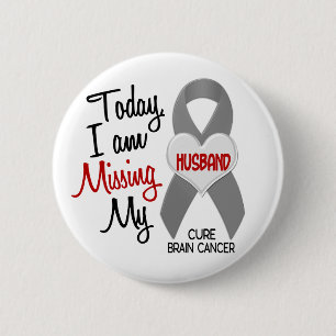Macaron Rond 5 Cm Mlle absente My Husband 1 de cancer du cerveau