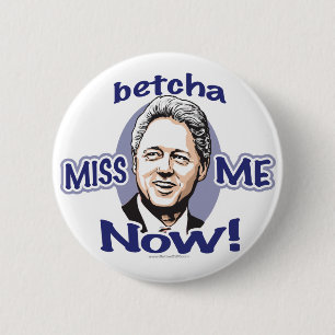 Macaron Rond 5 Cm Mlle Me Now de Betcha ! Bouton de Clinton