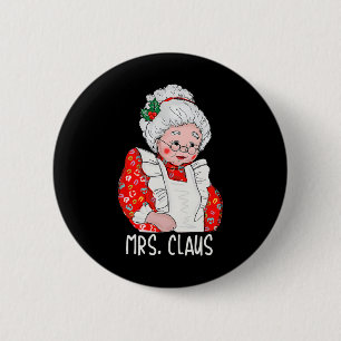 Macaron Rond 5 Cm Mme et M. Santa Claus Couples qui correspondent à