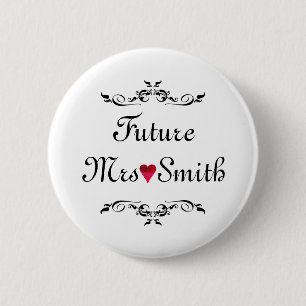 Macaron Rond 5 Cm Mme florale customisée d'avenir de frontière de