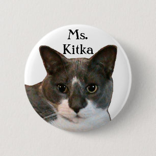 Macaron Rond 5 Cm Mme Kitka Pin 2,0