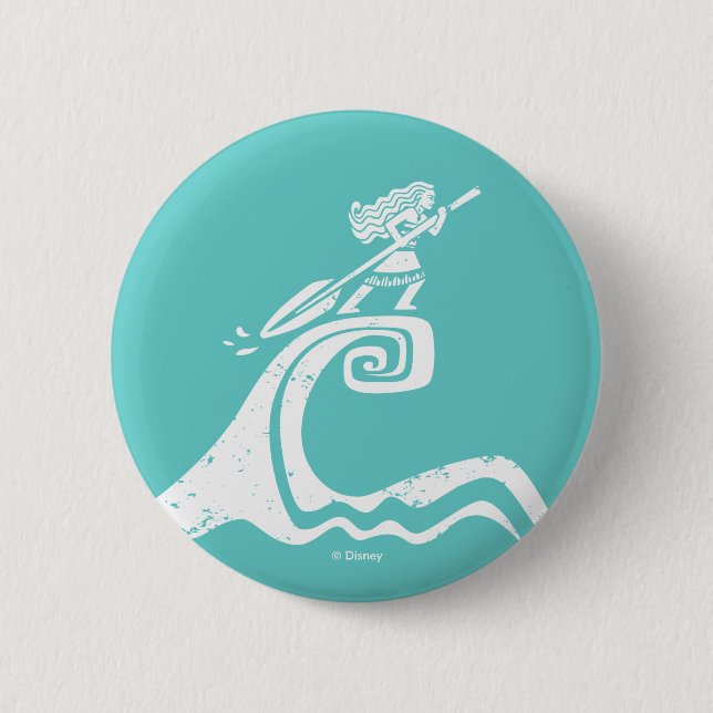 Macaron Rond 5 Cm Moana | Esprit voile (Devant)
