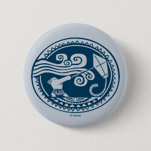Macaron Rond 5 Cm Moana   Maui - Trickster