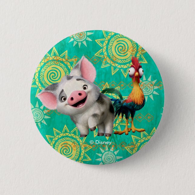 Macaron Rond 5 Cm Moana | Premier Mate & Top Roster (Devant)