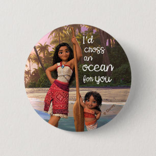 Macaron Rond 5 Cm Moana & Simea : Je traverserais un océan pour vous