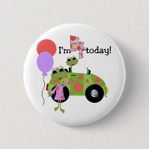 Macaron Rond 5 Cm Mod Frogs 4th Birthday Tshirts et cadeaux