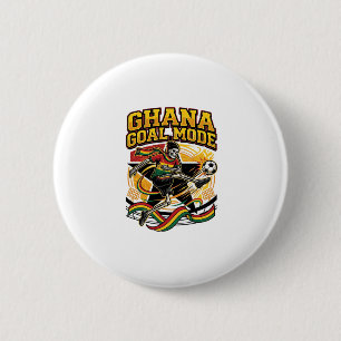 Macaron Rond 5 Cm Mode de but Ghana Skeleton Striker Nations Streetw