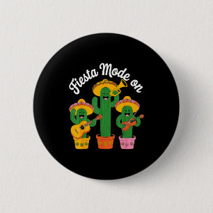 Macaron Rond 5 Cm Mode fiesta cactus groupe cinco de mayo drôle mexi