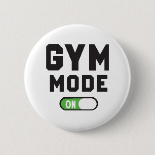 Macaron Rond 5 Cm Mode Gym - Entraînez-vous Fort Restez Fort