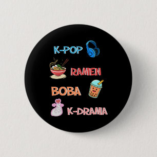 Macaron Rond 5 Cm Mode K-Pop pour les fans de K-Drama et K-Pop corée
