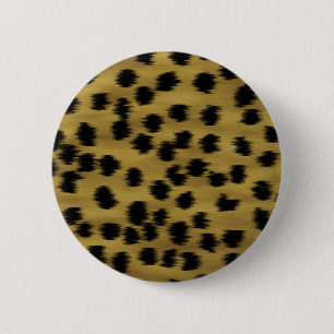 Macaron Rond 5 Cm Modèle Brown noir et d'or d'impression de guépar
