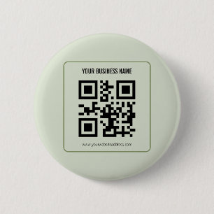 Macaron Rond 5 Cm Modèle de nom d'entreprise de code QR personnalisé