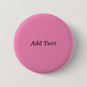 Macaron Rond 5 Cm Modèle de texte personnalisable rose