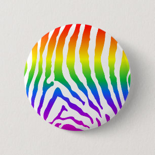 Macaron Rond 5 Cm Modèle Rainbow Zebra