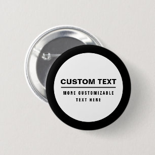Macaron Rond 5 Cm Modèle texte personnalisé en gras