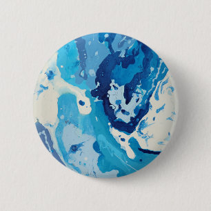 Macaron Rond 5 Cm Modern abstract with pastel shades of blue ocean