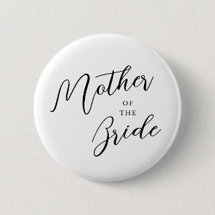 Macaron Rond 5 Cm Modern Script Calligraphy Mother Of The Bride