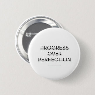 Macaron Rond 5 Cm Modern typography progress over perfection text
