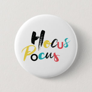 Macaron Rond 5 Cm Moderne, coloré, amusant, cool, tendance Hocus Po