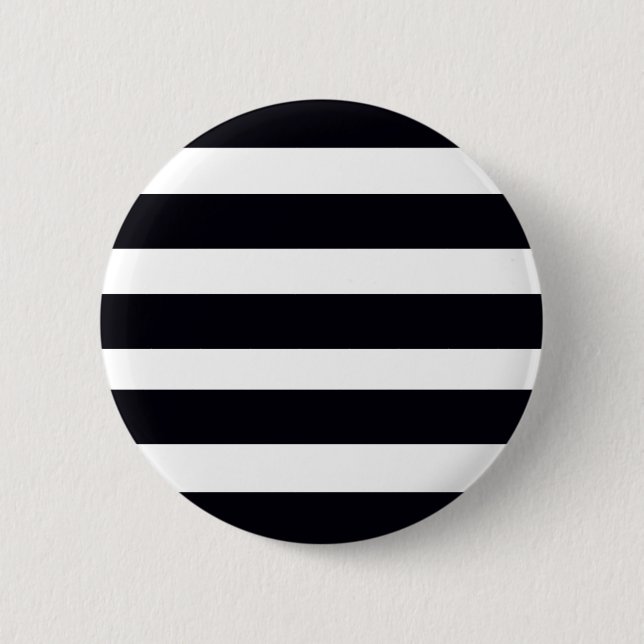 Macaron Rond 5 Cm Moderne Cool Chic Noir Et Blanc Gratuit (Devant)