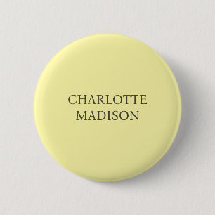 Macaron Rond 5 Cm Moderne Simple Crème Minimaliste Élégant Nom