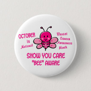 Macaron Rond 5 Cm Mois de conscience de cancer du sein