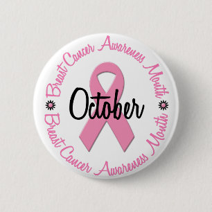 Macaron Rond 5 Cm Mois de conscience de cancer du sein