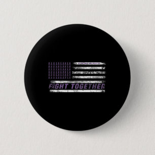 Macaron Rond 5 Cm Mois de la sensibilisation I Fin Ruban Violet Élép