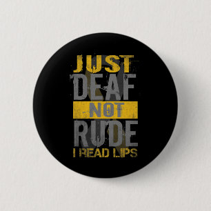 Macaron Rond 5 Cm Mois De La Sensibilisation Sourd Juste Pas Rude Sa