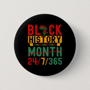 Macaron Rond 5 Cm Mois de l'histoire des Noirs 365 Un mois ne peut c