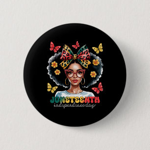 Macaron Rond 5 Cm Mois de l'histoire des Noirs Afro-Américain Junete