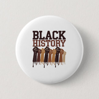 Macaron Rond 5 Cm Mois de l'histoire des Noirs Mains Symbole Afro Mo