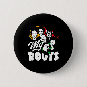 Macaron Rond 5 Cm Mois de l'histoire des Noirs Mes racines Afro-Amér