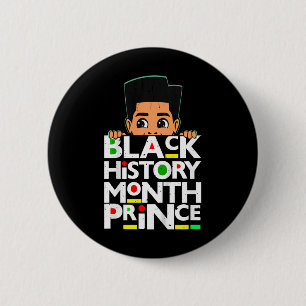 Macaron Rond 5 Cm Mois de l'histoire des Noirs pour enfants Prince M