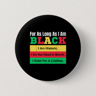 Macaron Rond 5 Cm Mois de l'histoire des Noirs tant que je suis fier