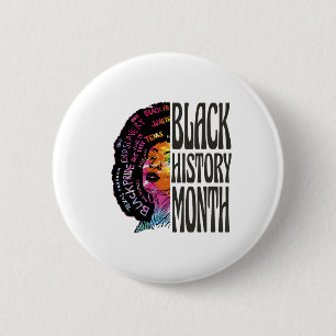 Macaron Rond 5 Cm Mois De L'Histoire Noire Afro-Américaine Et Junett