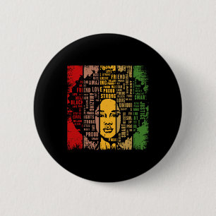 Macaron Rond 5 Cm Mois de l'histoire noire Culture du patrimoine afr
