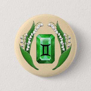 Macaron Rond 5 Cm Mois de naissance Mai Gemini
