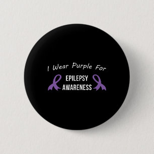 Macaron Rond 5 Cm Mois de sensibilisation à l'épilepsie Soutien Aime