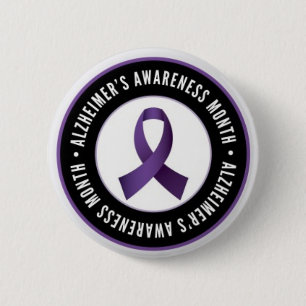 MACARON ROND 5 CM MOIS DE SENSIBILISATION D'ALZHEIMER