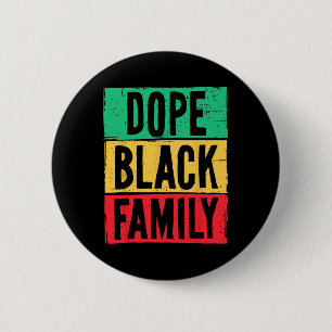 Macaron Rond 5 Cm Mois d'histoire de Juneteenth de la famille noire